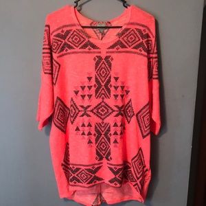 Vanity mid sleeve neon pink shirt